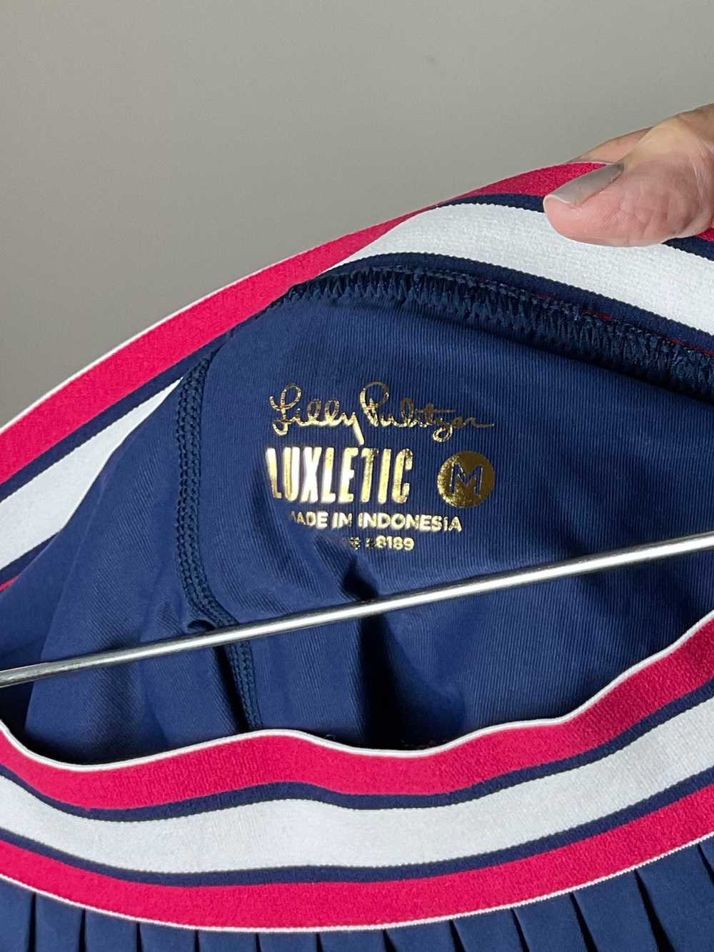 Lily Pulitzer Luxletic Makara Navy Pleated Skort Athletic Country Club Size M - Picture 8 of 10